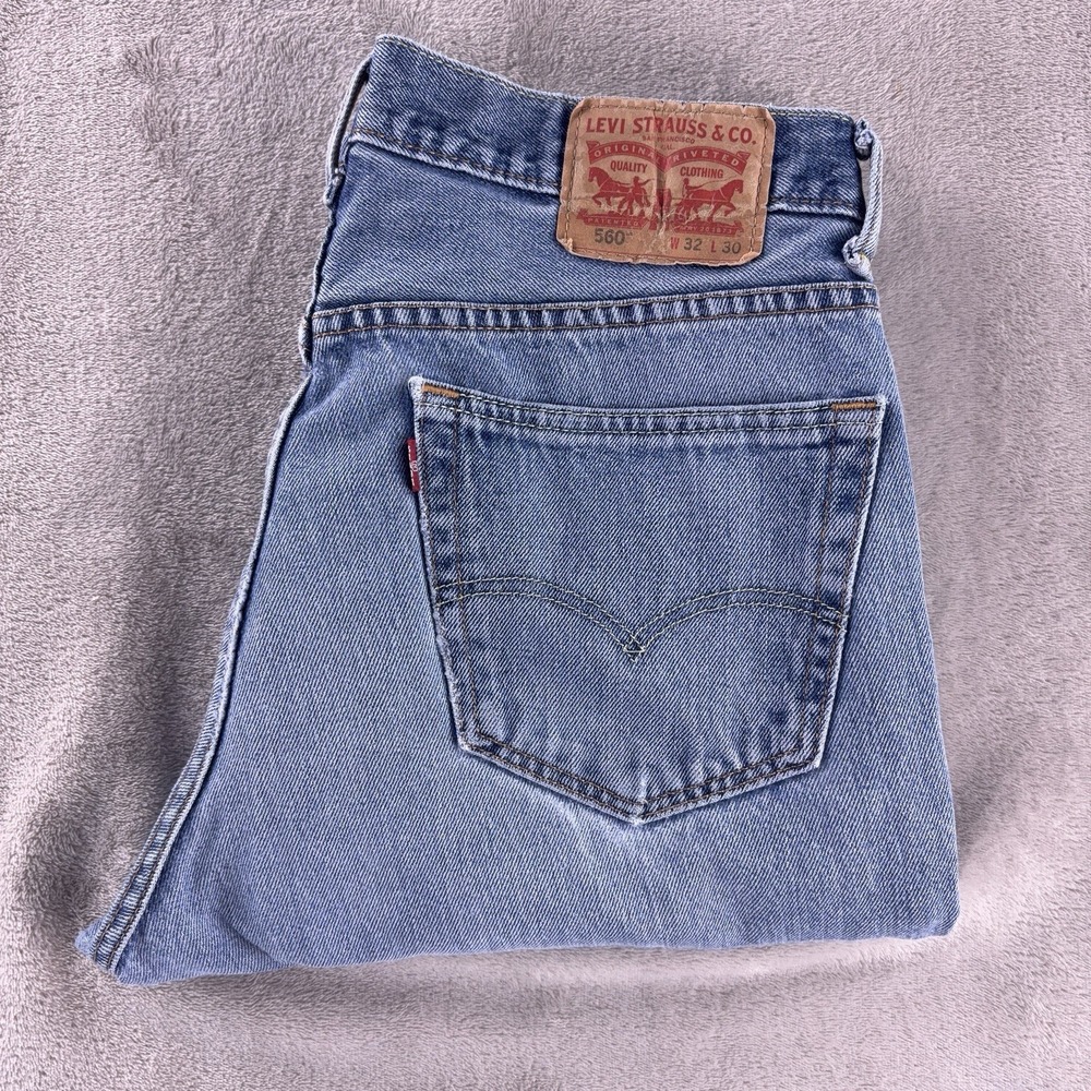 Levi's‎ 560 Jeans Mens Size 32x28 Blue Vintage Loose Fit Tapered Leg Denim